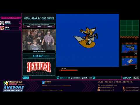 Metal Gear 2: Solid Snake (Original Difficulty Big Boss Rank) - Restream PT-BR AGDQ2019