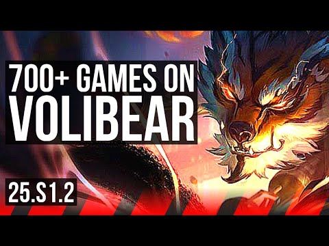 VOLIBEAR vs RENEKTON (TOP) | 700+ games | KR Grandmaster | 25.S1.2