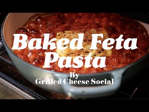 Baked Feta Pasta with Cherry Tomatoes, Garlic and Basil
