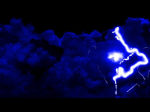 Blue Thunderstorm Flashing Lightning 10+ Hours Wallpaper Screensaver Background Video 4K UHD