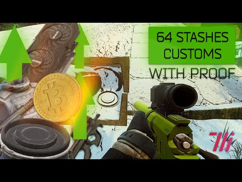 EASY MONEY | ALL 64 Hidden Stashes on Customs! /w proof! | Escape from Tarkov (screenshots)