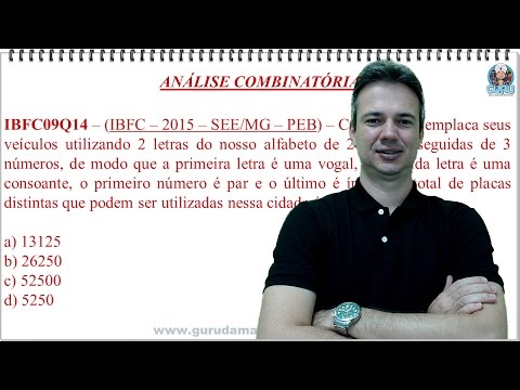 IBFC07NSQ14 - IBFC - 2015 - SEE/MG - ANÁLISE COMBINATÓRIA