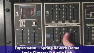 Video thumbnail for Tapco 4400 Spring Reverb demo by Saulo Cisneros