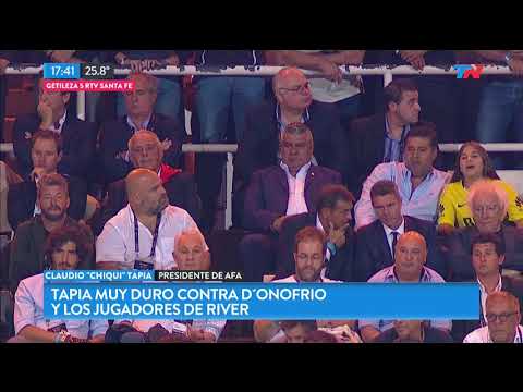 Chiqui Tapia durísimo contra D'Onofrio y el plantel de River