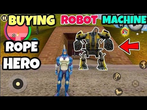 Rope Hero: Vice Town (Rope Hero) Rope Hero playing robot Machine - Android Gameplay HD