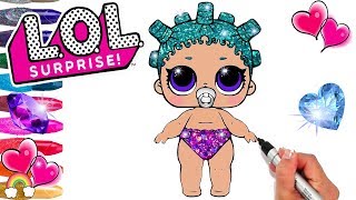 LOL Lil Cosmic Queen Coloring Page | LOL Doll Printable Coloring Pages | Glitter Art