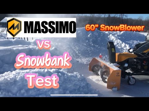 Massimo 60” snowblower vs snowbank.  Will it do it? How will it do?