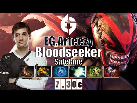 Bloodseeker Safelane | EG.Arteezy | RTZ GOD TI 10 SECRET STRAT | 7.30c Gameplay Highlights