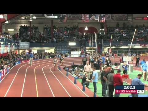 Girls 1600m Sprint Medley Section 3 - New Balance Nationals Indoor 2014