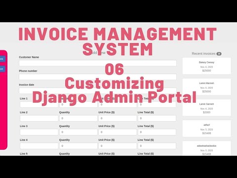 06 HOW TO CUSTOMIZE DJANGO ADMIN PAGE - INVOICE MANAGEMENT SYSTEM