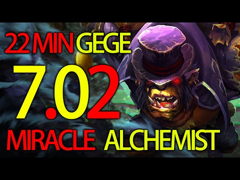 22Min GG 7.02 META Alchemist Mid Carry by Miracle- Dota 2