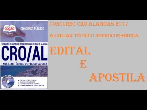 CONCURSO CRO AL 2017 AUXILIAR TÉCNICO DE PROCURADORIA