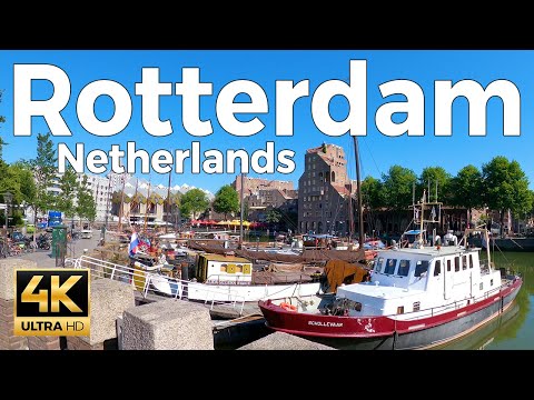 Rotterdam, Netherlands Walking Tour (4k Ultra HD 60fps) – With Captions