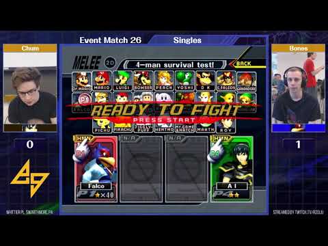 Event Match 26: Chum (Marth) vs Bones (Falco) - Winners Round 3