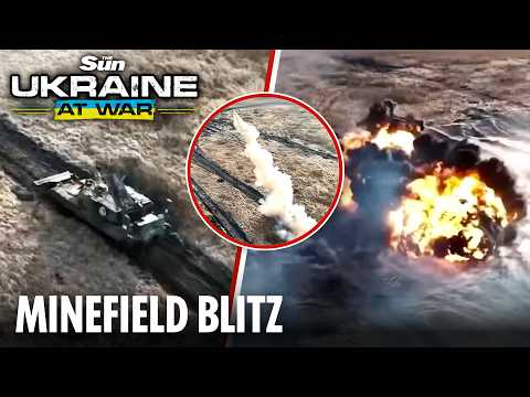 Ukraine triggers giant FIREBALL clearing mines to retake settlement in Zaporizhzhia