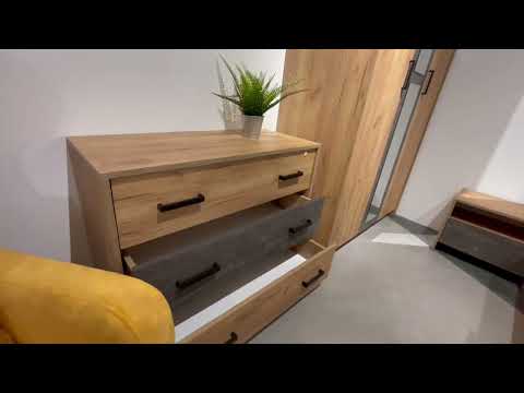 Спальня СП 1 Крафт дуб золотой/камень темный