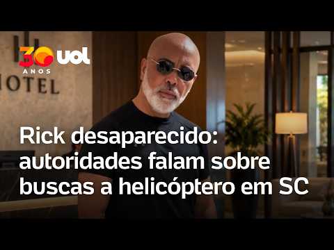 Rick desaparecido: autoridades falam sobre buscas a helicóptero em SC