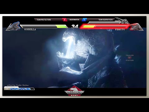 Godzilla vs Muto with Healthbars