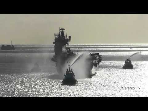 FAREWELL HMS OCEAN - HMS OCEAN L12 ENTERS DEVONPORT FOR THE FINAL TIME - 9th February 2018