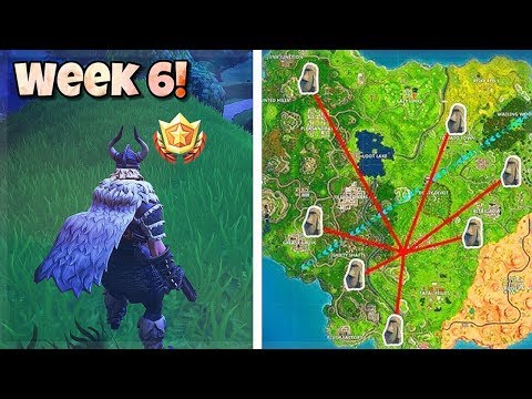 "Search Where The Stone Heads Are Looking" Fortnite Battle Royale - WEEK 6 CHALLENGE GUIDE!