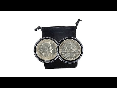 1892 and 1893 Christopher Columbus Silver Half Dollar Set