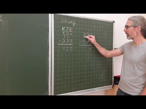 Vereinfacht: Schriftlich subtrahieren mit Entbündeln an der Zehner- und Hunderterstelle