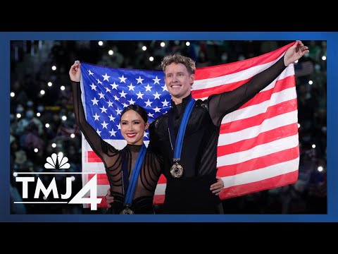 Ice dance duo Madison Chock and Evan Bates discuss marriage, skating