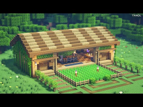 타놀 게임즈-Tanol Games - ⚒️Minecraft | How To Build a Long Survival Wooden House | Survival House 🏡