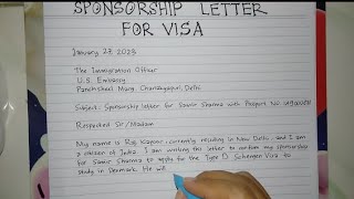 How to Write A Sponsorship Letter for Visa Step by Step | Writing Practices