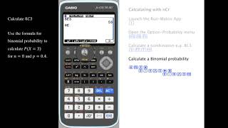Calculating with nCr on fx-CG50AU