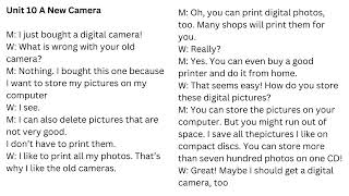 Unit 10. A New Camera
