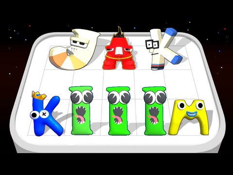 Alphabet Monster Merge And Fight Max Level Alphabet ABCD Letters Gameplay Part 1