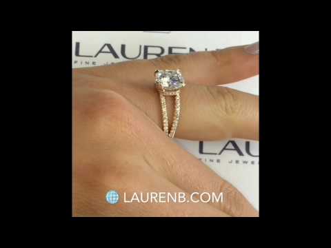 9mm Cushion Cut Moissanite Engagement Ring