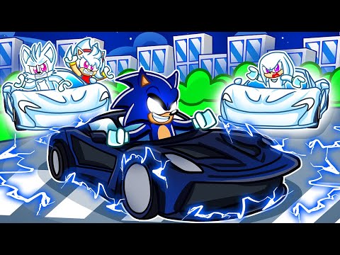 DARK SONIC SPEEDRUNNER vs LIGHT HUNTERS In DRIVING EMPIRE! (Roblox)