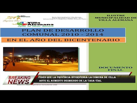 Piden que la provincia intervenga la comuna de Villa  ante el aumento desmedido de la tasa vial
