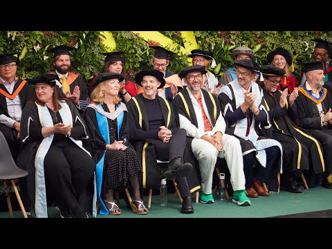 Russell Tovey and Robert Diament at Graduation | Norwich University of the Arts