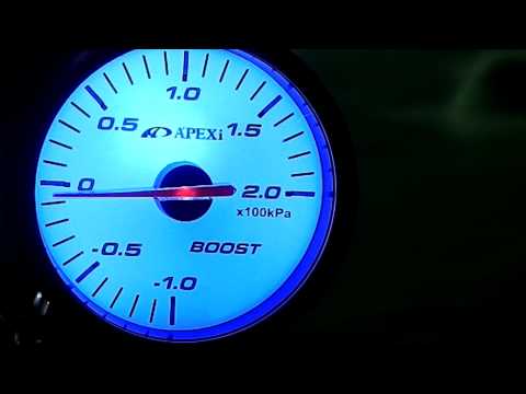 EL Apexi Boost Gauge White colour with turquoise BackLight