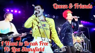 Queen &amp; Friends | I Want To Break Free Ft: Lisa Stansfield | Live at Wembley Stadium 1992