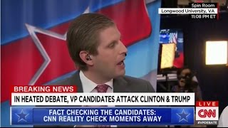Eric Trump Crushes CNN Clinton Shills After VP Debate Over "Assets In Russia" Conspiracy Theory