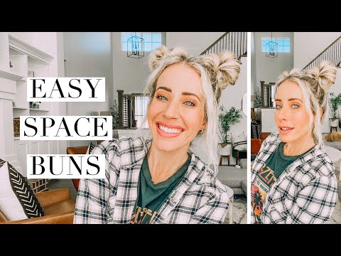 How to do quick and easy space buns | hair tutorial...