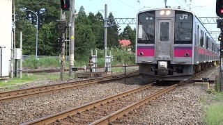 preview picture of video 'JR津軽線701系蟹田駅到着/JR 701 Series at Kanita Station/2014.08.01'