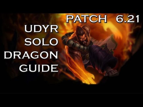 HOW TO SOLO DRAGON WITH UDYR AT LVL 4 EASILY GUIDE PATCH [6.21] + URF HIGHLIGHTS