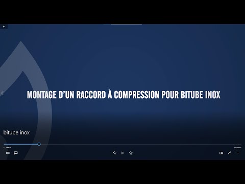 Montage raccord à compression inox - format vidéo