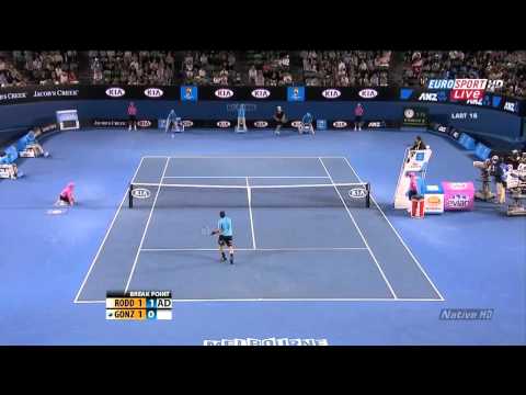 Gonzalez vs Roddick super shots HD