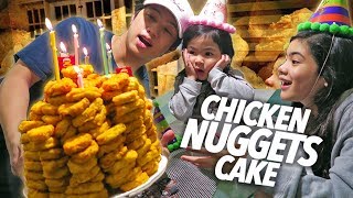 Chicken Nuggets Cake Birthday Surprise!! | Ranz and Niana