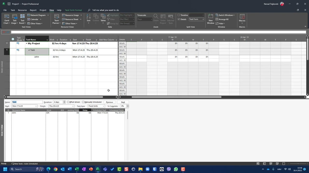 132.  Delay on Task  - Microsoft Project Online