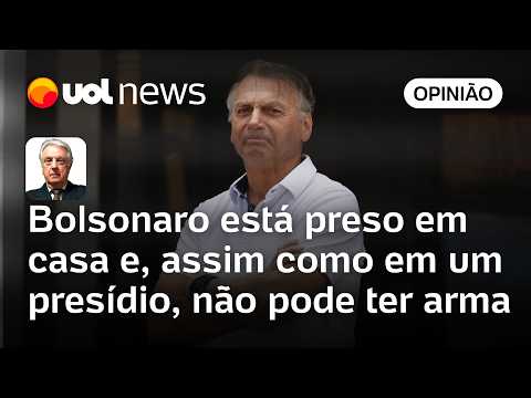 Bolsonaro está preso em casa e, assim como em um presídio, não pode ter arma, diz Maierovitch