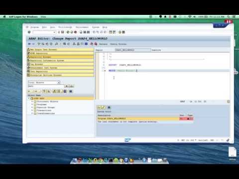 ABAP Beginners Guide - Part 1 - HELLO WORLD