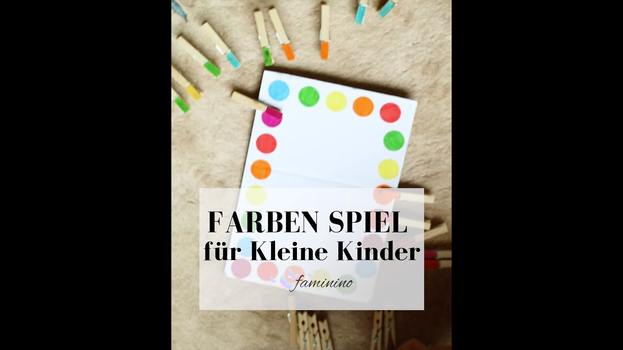 DIY Farbenspiel mit Wäscheklammern für Kleinkinder
