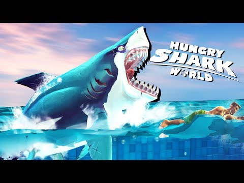 Bull Shark ATTACKS EVERYTHING! - Hungry Shark World Gameplay